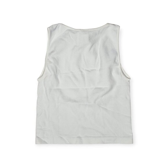 NikiBiki White Ribbed Tank Top Nylon & Spandex - Picture 2 of 6